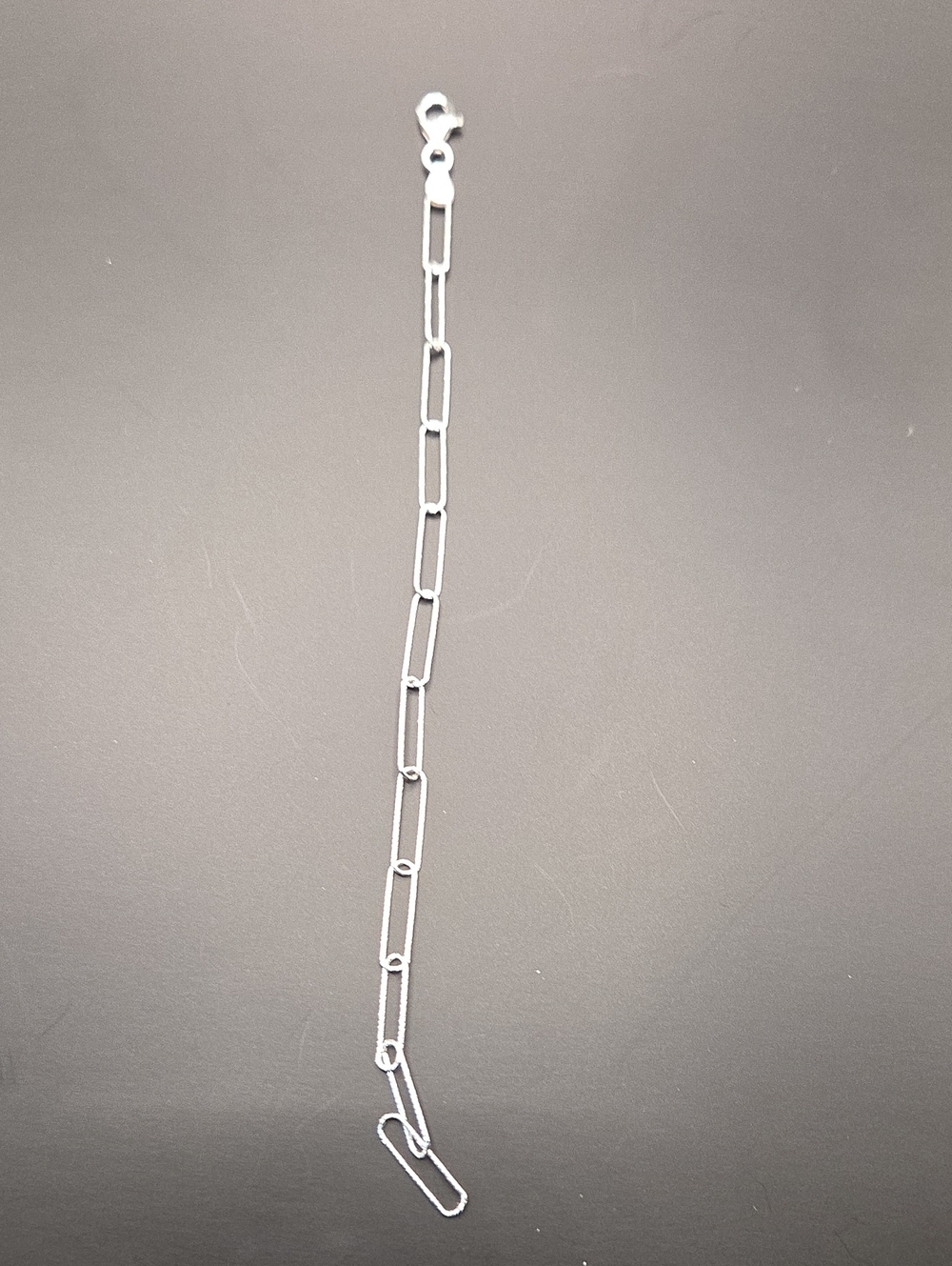 Sterling Silver Paperclip Link Bracelet in Silver